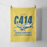 Thumbnail for Cessna 414A Chancellor - Cartoon - Towel - Yellow