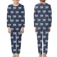 Thumbnail for Cessna 414A Chancellor - Children Pajamas - Cartoon Pattern - Navy Blue