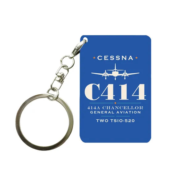 Cessna 414A Chancellor - Heritage - Key Chain - Blue