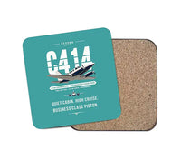 Thumbnail for Cessna 414A Chancellor - Original - Coaster - Turquoise