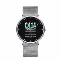 Thumbnail for Cessna 414A Chancellor - Original - Slim Mesh - Silver and Silver Stainless Steel Strap