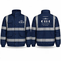 Thumbnail for Cessna 414A Chancellor Reflective Winter Jackets - Heritage - Navy Blue