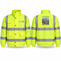 Thumbnail for Cessna 414A Chancellor Reflective Winter Jackets - Poster - Fluorescent Yellow