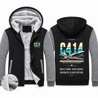 Thumbnail for Cessna 414A Chancellor Zipped Sweatshirts - Original - Black & Gray