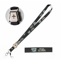 Thumbnail for Cessna 501 Citation I SP Lanyard & ID Holders seat belt lanyard - Cartoon - Black