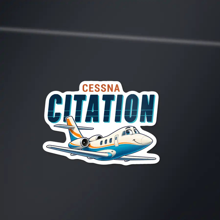 Cessna 501 Citation I SP - Cartoon Die-Cut - Die-Cut - Dark Car