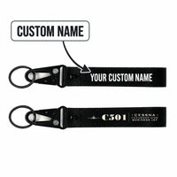 Thumbnail for Cessna 501 Citation I SP Hawk-Shaped Key Chains - Black - Heritage - Personalized