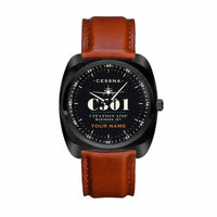 Thumbnail for Cessna 501 Citation I SP - Heritage + Name - Luxury Cushion - Black and Dark Brown Strap