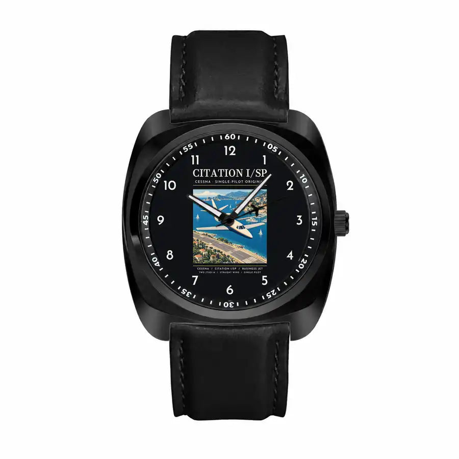 Cessna 501 Citation I SP - Poster - Luxury Cushion - Black and Black Strap