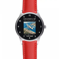 Thumbnail for Cessna 501 Citation I SP - Poster + Name - Leather Strap - Red Leather Strap