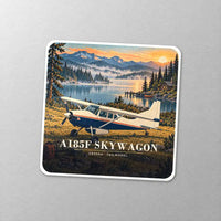 Thumbnail for Cessna A185F Skywagon - 3D - Square Sticker - Close-up