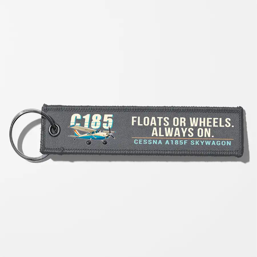 Cessna A185F Skywagon Aviator Key Chains - Gray - Cartoon