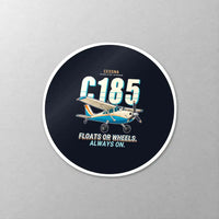 Thumbnail for Cessna A185F Skywagon - Cartoon - Circle Sticker - Close-up