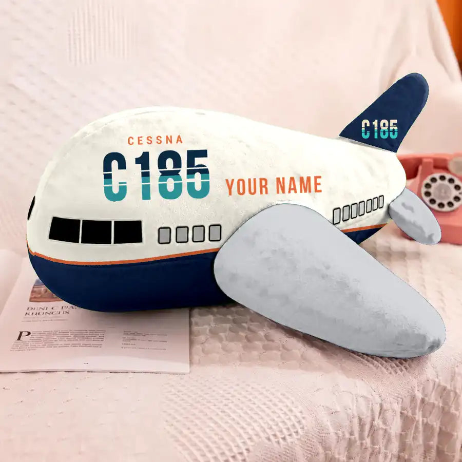 Cessna A185F Skywagon - Original + Name - Airplane Pillow