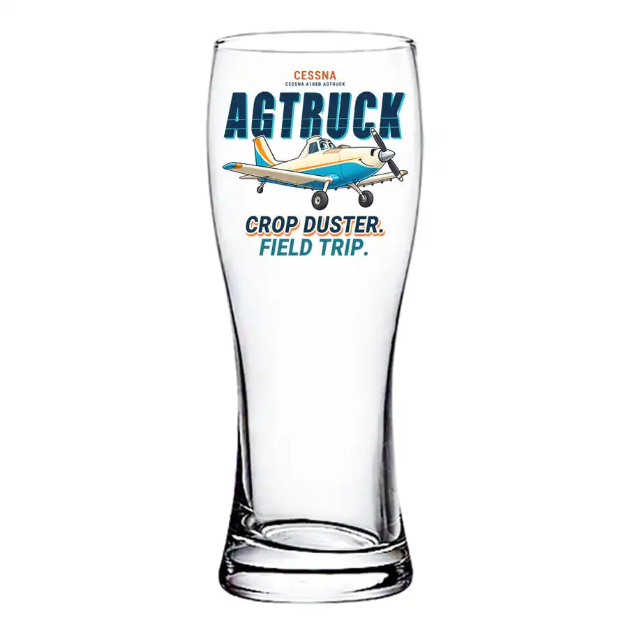Cessna A188B AgTruck - Cartoon - Pilsner Beer Glass