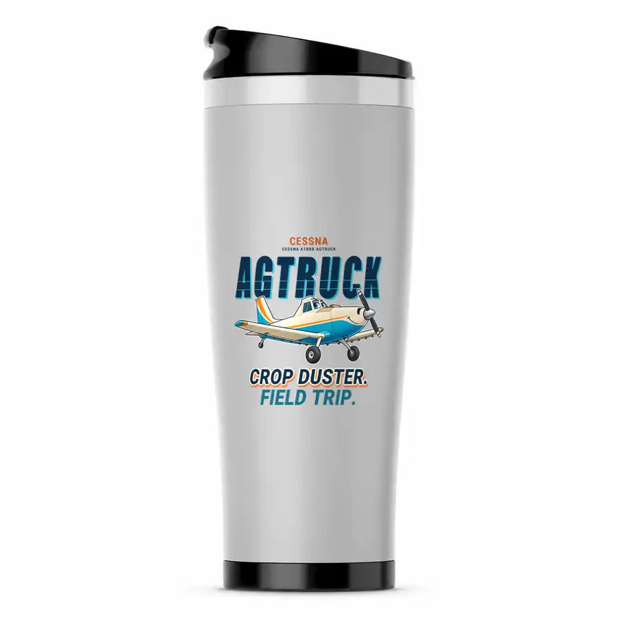 Cessna A188B AgTruck - Cartoon - Stainless Steel (No Holder) - Light Gray