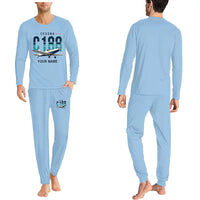 Thumbnail for Cessna A188B AgTruck - Men Pajamas - Original Chest + Name - Light Blue