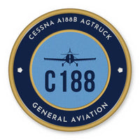 Thumbnail for Cessna A188B AgTruck Patches - Circle - Navy Sky