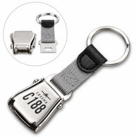 Thumbnail for Cessna A188B AgTruck - Seat Belt Key Chain - Heritage - Gray