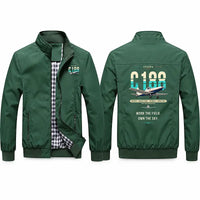 Thumbnail for Cessna A188B AgTruck Stylish Jackets - Stand Collar - Original - Green