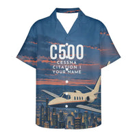 Thumbnail for Cessna Citation 500 - Citation I 3D All-Over Print Clothing - Hawaiian Shirt - 3D + Name