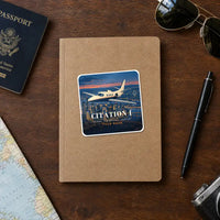 Thumbnail for Cessna Citation 500 - Citation I - 3D + Name - Square Sticker - Notebook