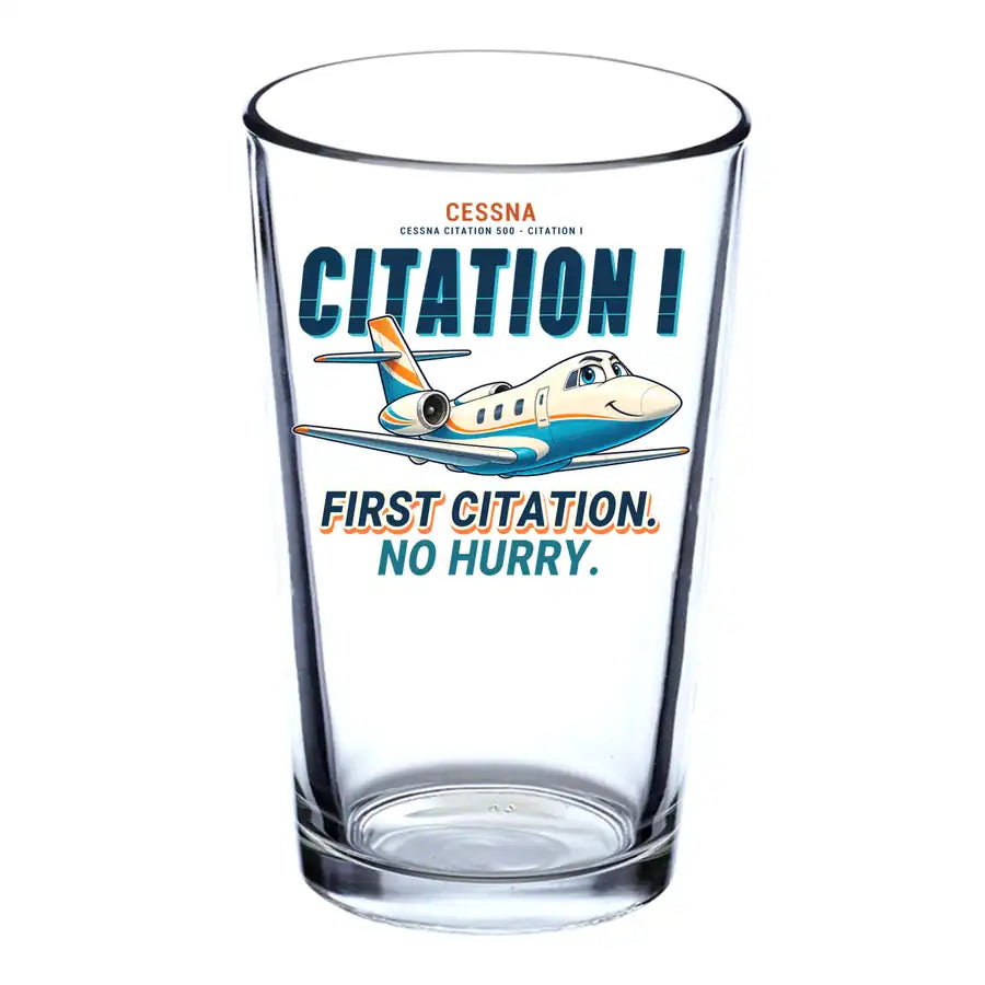 Cessna Citation 500 - Citation I - Cartoon - Beer & Water Glass