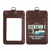 Thumbnail for Cessna Citation 500 - Citation I - Cartoon - ID Card Holder - Dark Brown