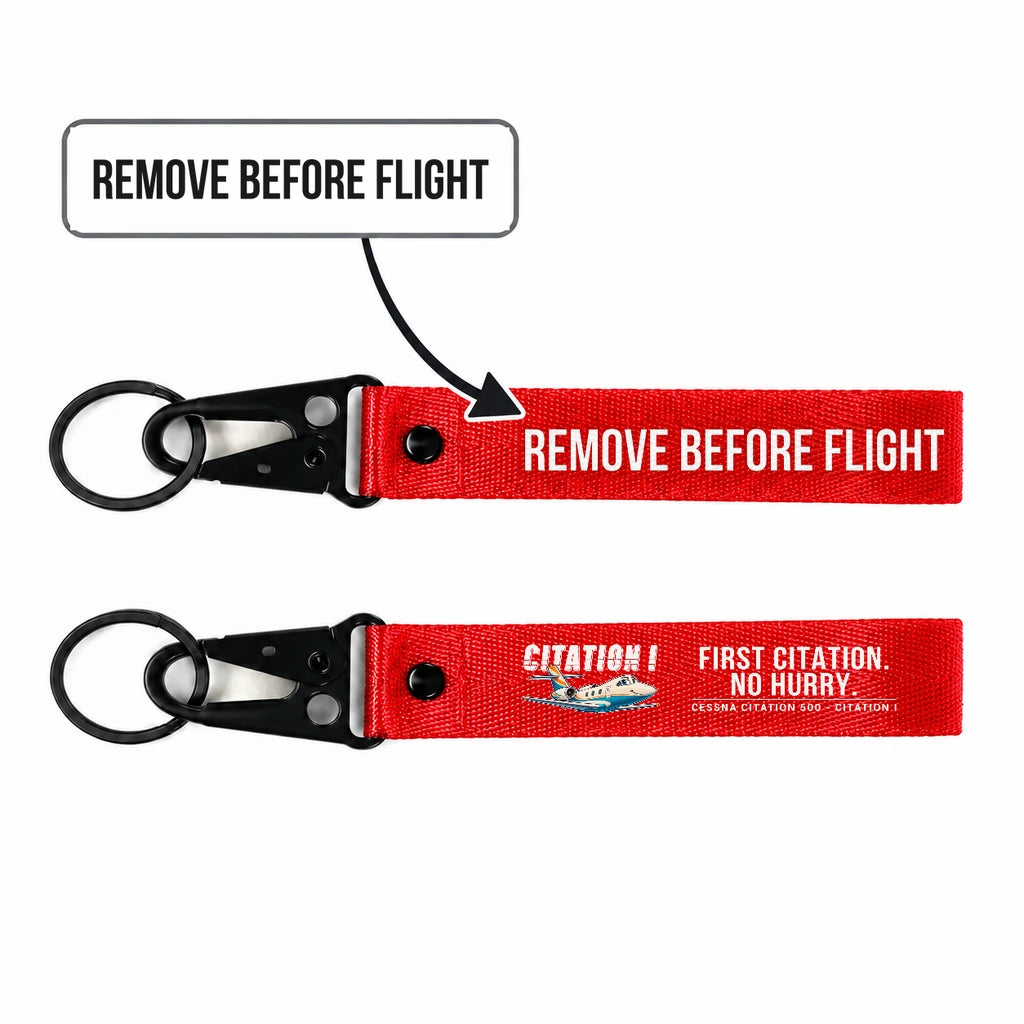 Cessna Citation 500 - Citation I Hawk-Shaped Key Chains - Red - Cartoon - Remove Before Flight