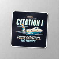Thumbnail for Cessna Citation 500 - Citation I - Cartoon - Square Sticker - Close-up