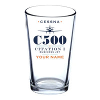Thumbnail for Cessna Citation 500 - Citation I - Heritage + Name - Beer & Water Glass