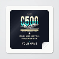 Thumbnail for Cessna Citation 500 - Citation I - Original + Name - Square Sticker - Peel