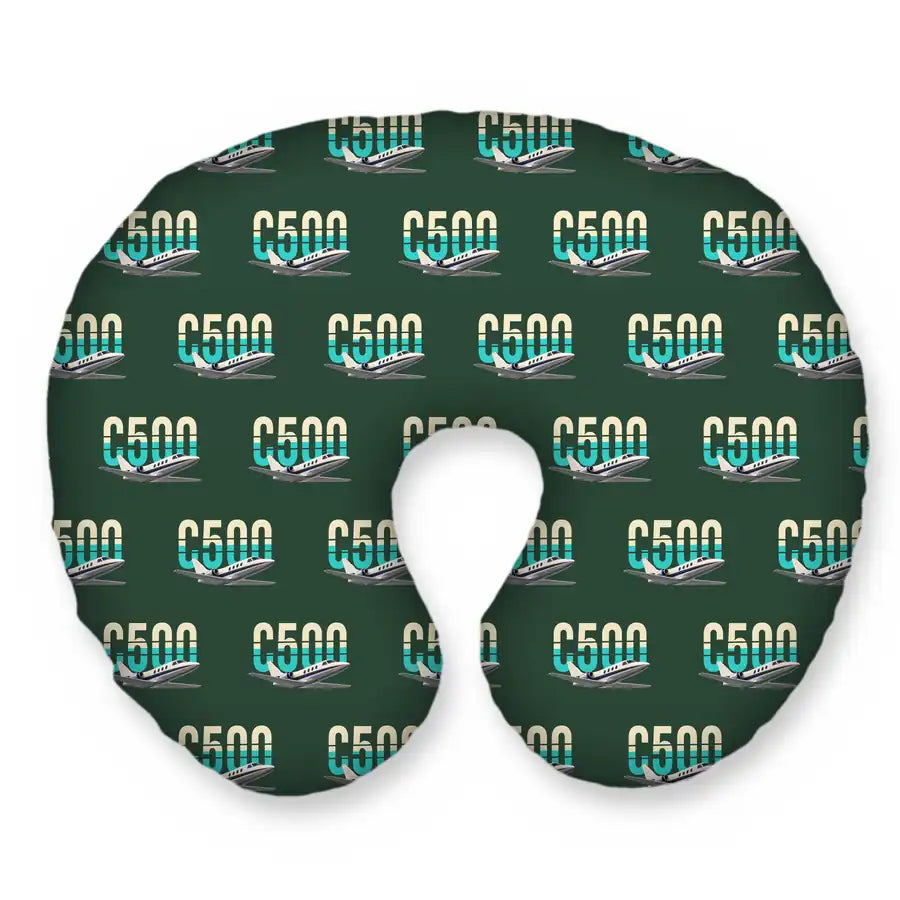 Cessna Citation 500 - Citation I - Original Seamless - Travel Pillow - Alpine Green