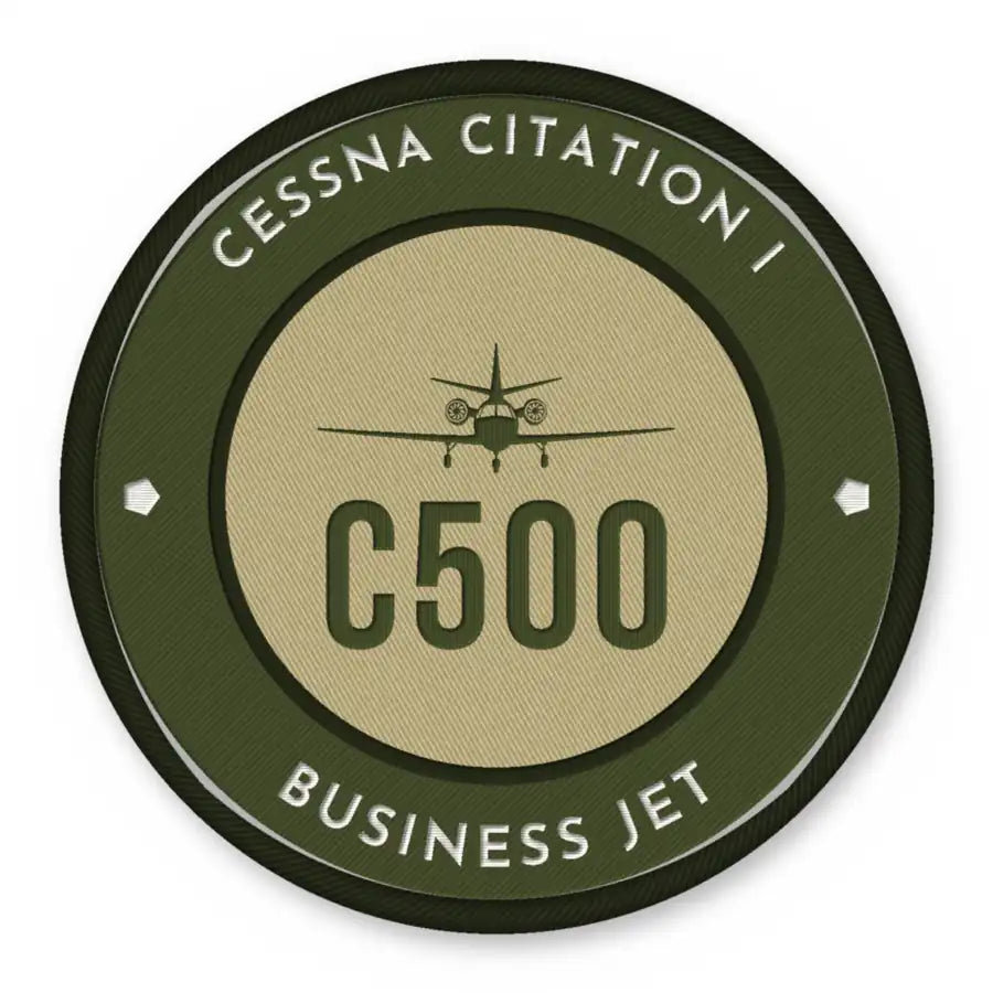 Cessna Citation 500 - Citation I Patches - Circle - Olive Khaki