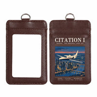 Thumbnail for Cessna Citation 500 - Citation I - Poster - ID Card Holder - Dark Brown