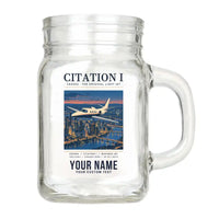 Thumbnail for Cessna Citation 500 - Citation I - Poster + Name - Cocktail Glass (Mason Jar)