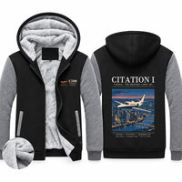 Thumbnail for Cessna Citation 500 - Citation I Zipped Sweatshirts - Poster - Black & Gray