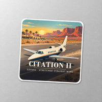 Thumbnail for Cessna Citation 550 - Citation II - 3D - Square Sticker - Close-up
