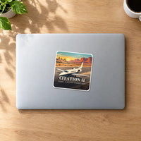 Thumbnail for Cessna Citation 550 - Citation II - 3D - Square Sticker - MacBook