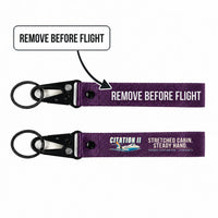 Thumbnail for Cessna Citation 550 - Citation II Hawk-Shaped Key Chains - Purple - Cartoon - Remove Before Flight