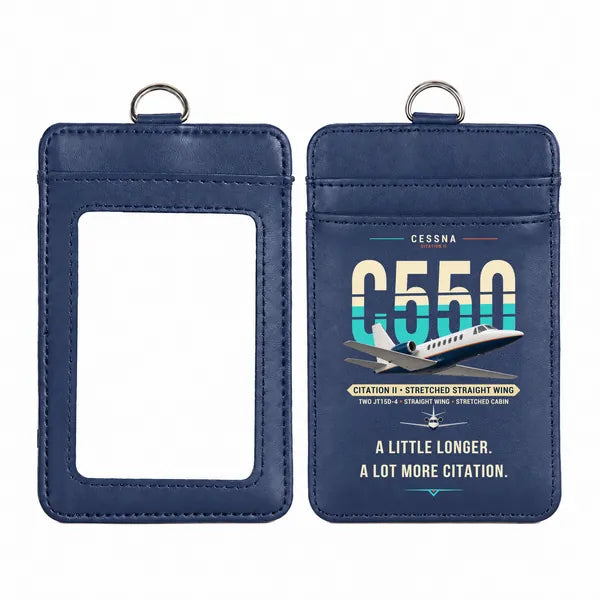 Cessna Citation 550 - Citation II - Original - ID Card Holder - Navy Blue
