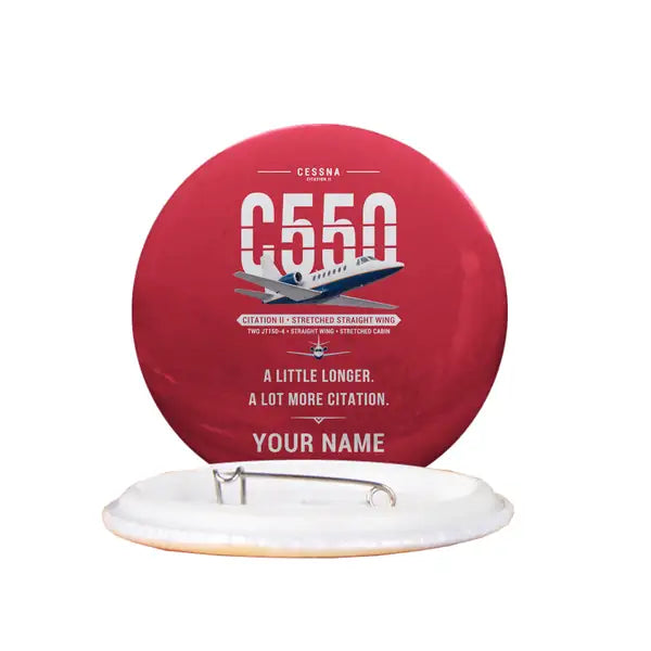 Cessna Citation 550 - Citation II - Original + Name - Pin - Red