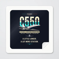 Thumbnail for Cessna Citation 550 - Citation II - Original - Square Sticker - Peel