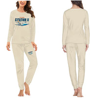 Thumbnail for Cessna Citation 550 - Citation II - Women Pajamas - Cartoon Chest - Beige