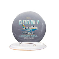 Thumbnail for Cessna Citation 560 - Citation V - Cartoon + Name - Pin - Gray