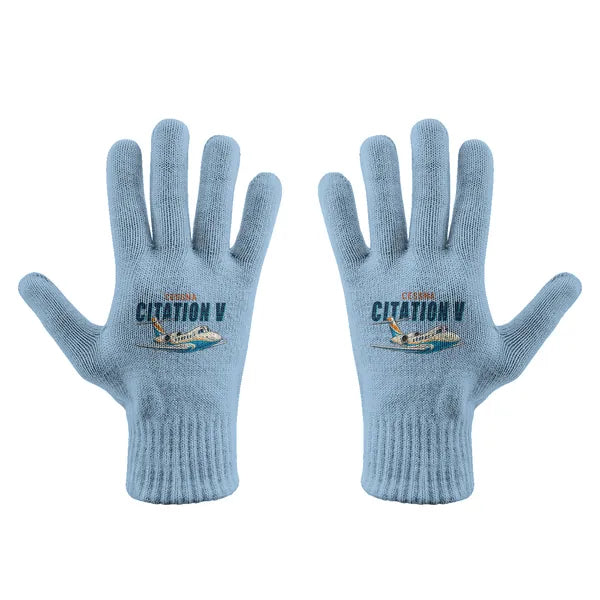 Cessna Citation 560 - Citation V - Gloves - Full - Cartoon - Light Blue