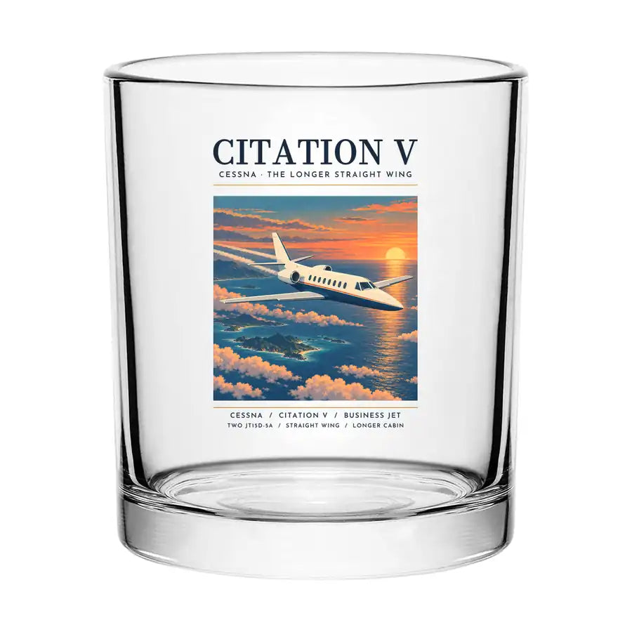 Cessna Citation 560 - Citation V - Poster - Special Whiskey Glass