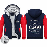 Thumbnail for Cessna Citation 560 - Citation V Zipped Sweatshirts - Heritage - Navy & Red