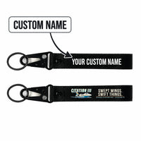 Thumbnail for Cessna Citation 650 - Citation III Hawk-Shaped Key Chains - Black - Cartoon - Personalized