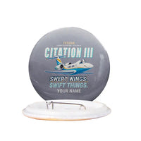 Thumbnail for Cessna Citation 650 - Citation III - Cartoon + Name - Pin - Gray